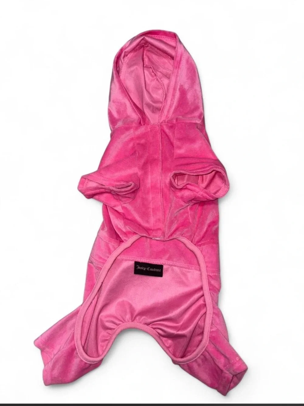 Juicy Couture Hot Pink Velour Pet Hoodie Jumpsuit M/L